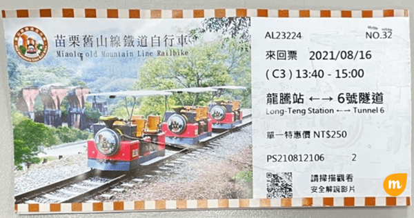 鐵道自行車票